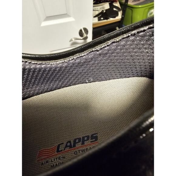 Mens Capps High Gloss Black Military Dress Shoes Vibram Footwear Size 12 - Picture 5 of 5